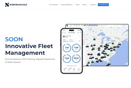 Startrucks ELD — Сайт американской диспетчерской компании для дальнобойщиков